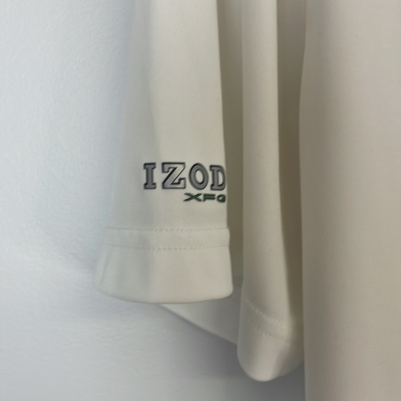 IZOD White/Black Short Sleeve Golf Shirt Sz L - Picture 4 of 5